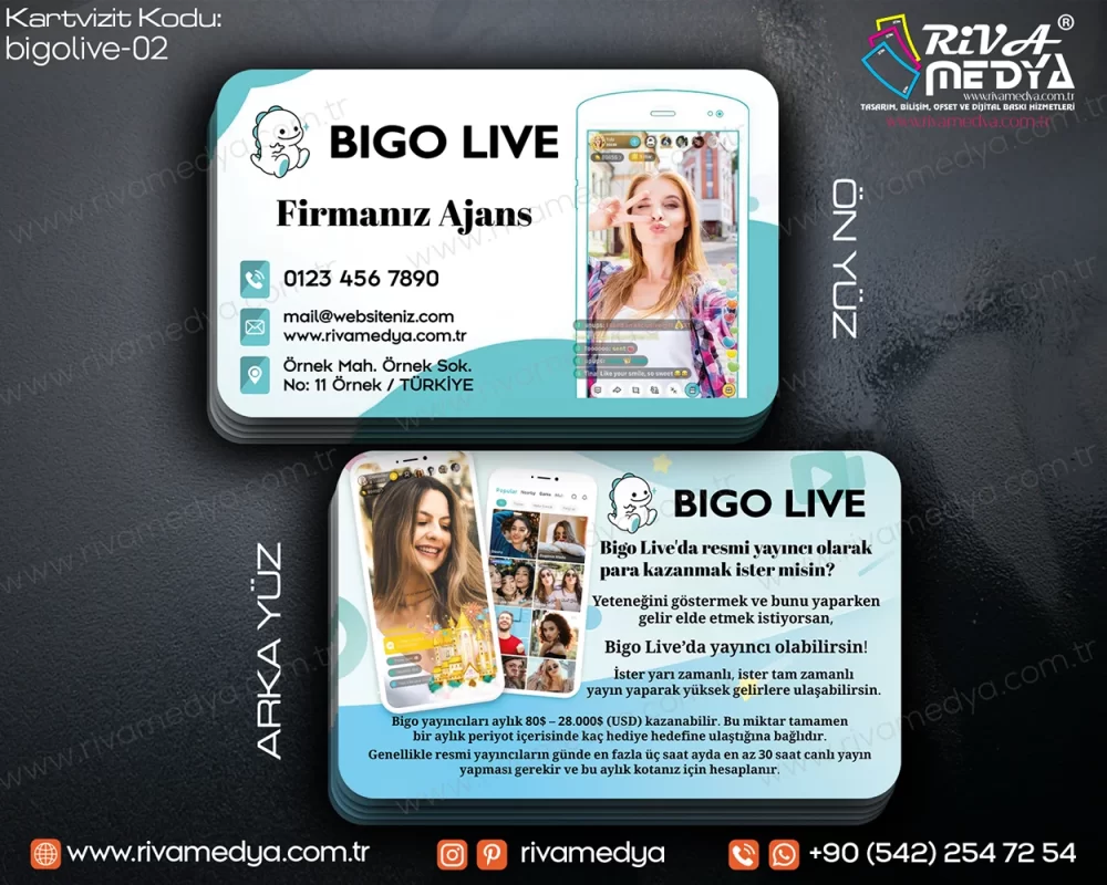 Bigo Live Ajansı Kartvizit Örneği