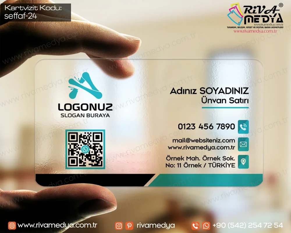 Bireysel, kurumsal ve mesleki ihtiyaçlarınıza özel tasarlanan Turkuaz Detaylı Şeffaf Kurumsal Kartvizit örneğini piyasaya göre en rekabetçi fiyatlarla sunuyor, en hızlı şekilde üretiyor ve ulaştırıyoruz!